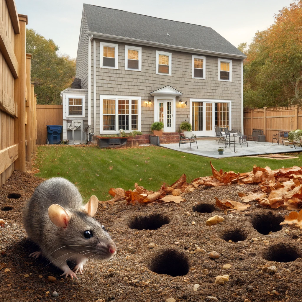 Rat control in Rhode Island by Pro Mosquito Solutions, highlighting common signs of infestation such as droppings, gnawed items, and nests in homes.