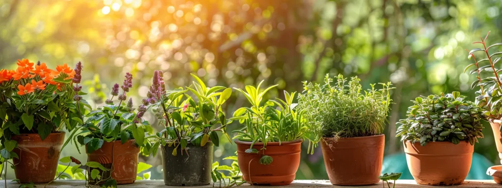 a vibrant garden scene showcases a diverse array of eco-friendly plants thriving under soft sunlight, symbolizing effective pest control through integrated pest management strategies while promoting a safe environment for families.