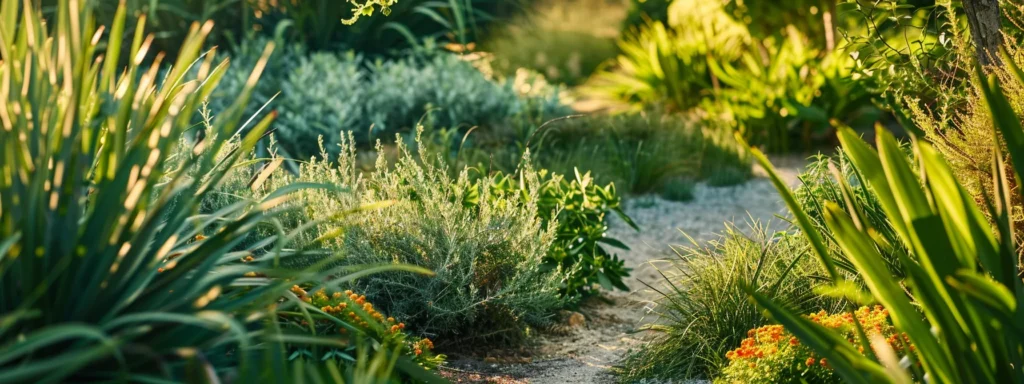 A vibrant landscape showcasing the contrast between a lush, green garden and a neatly arranged row of pest control products, emphasizing the balance between nature and effective pest management.